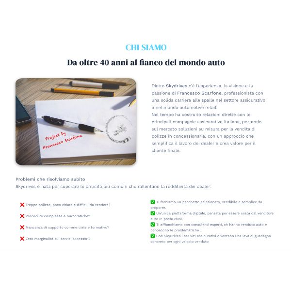 Esempio di sito web vetrina pronto in pochi giorni